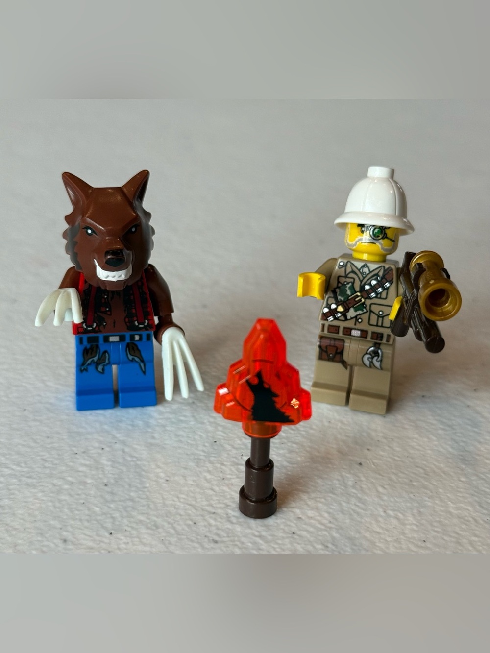 Lego 9463 Monster Fighters The Werewolf & Major Quinton Lot Of Two Minifigures